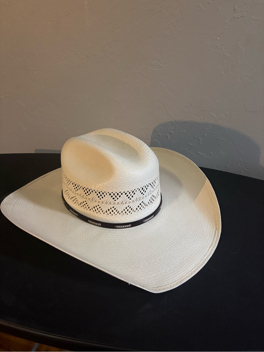 Men's Straw Western Hat in Natural with Black Band